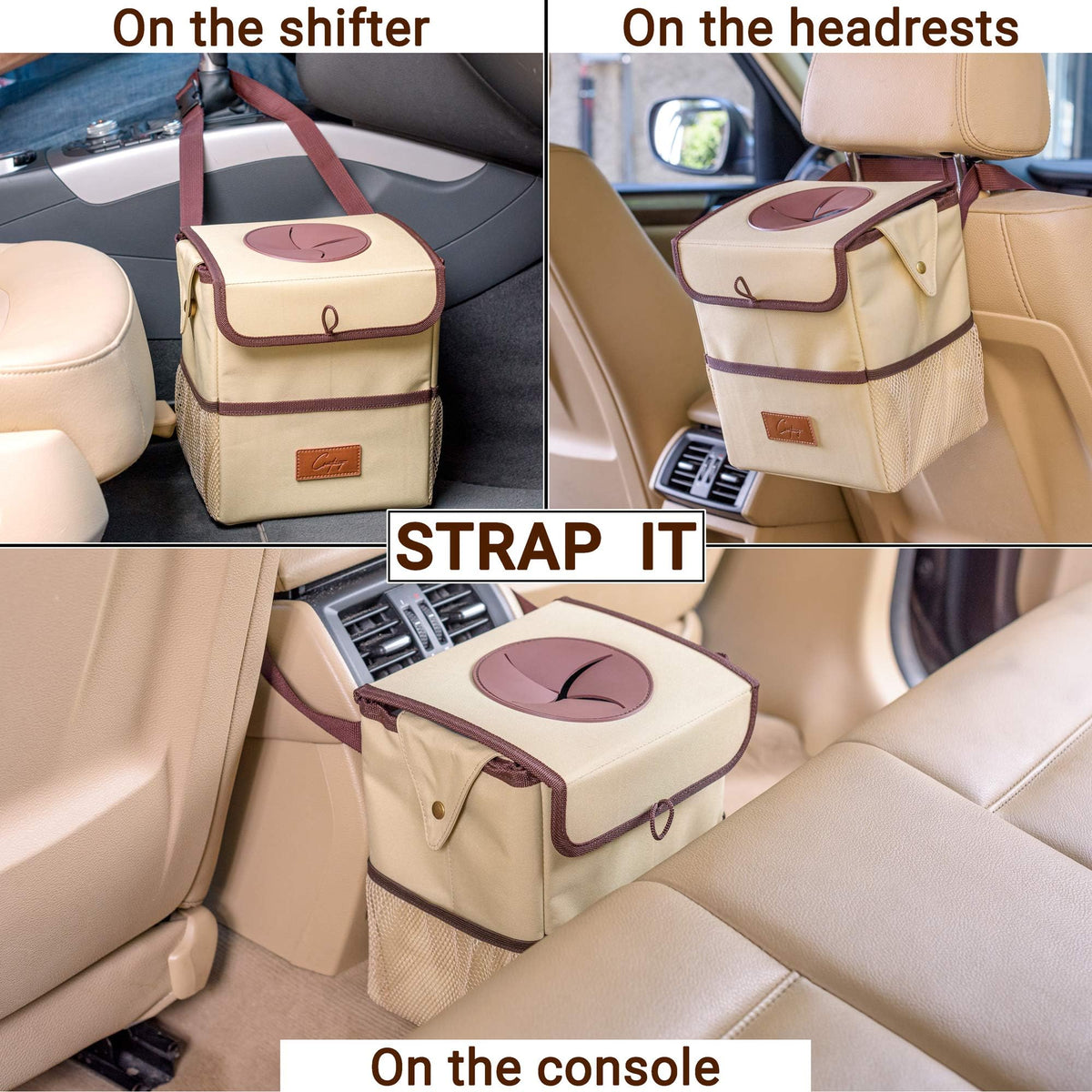 Creathing Touring placed on car floor showing stable anti-slip base and hold