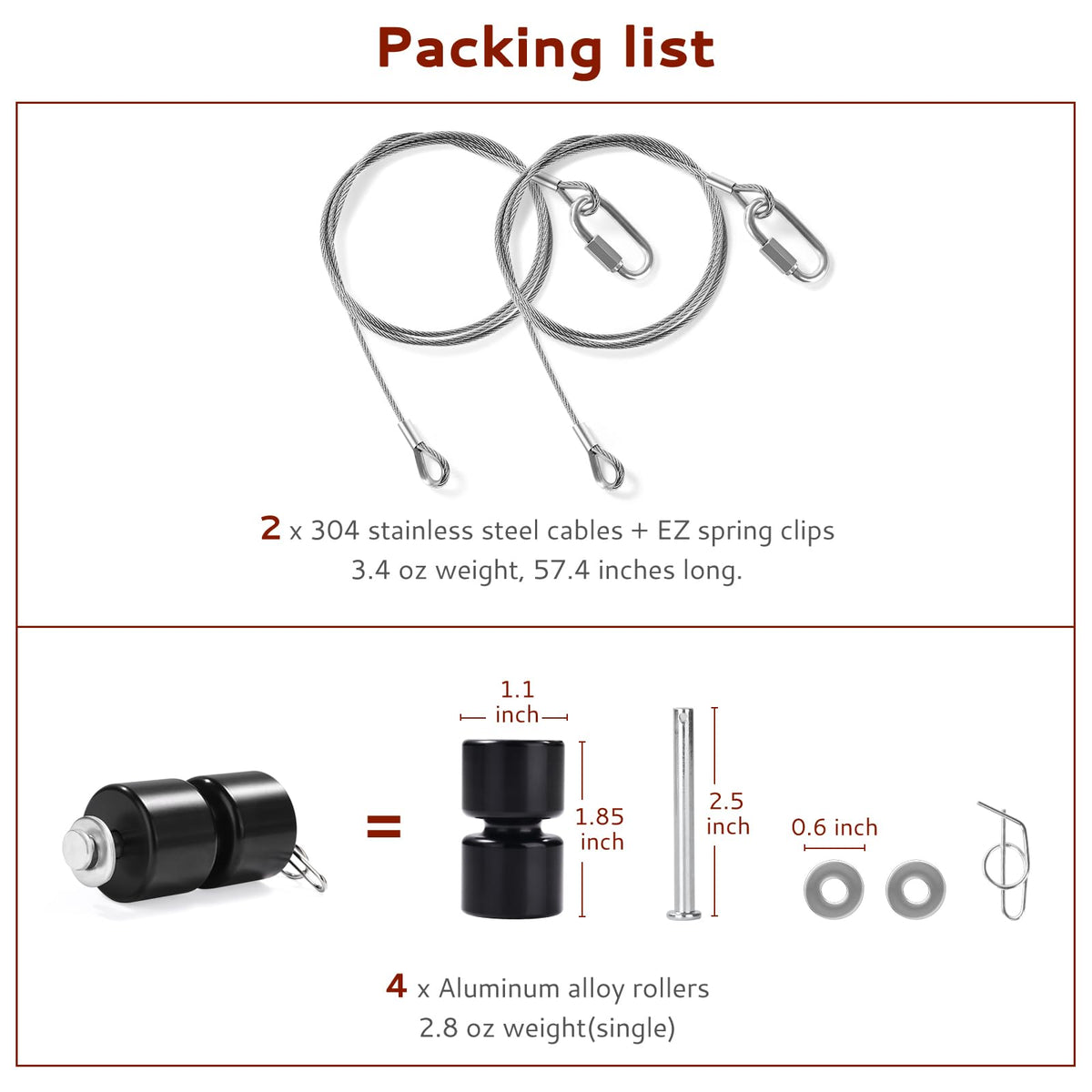 Creative.C hardware layout with pins washers locking rings for easy replacement
