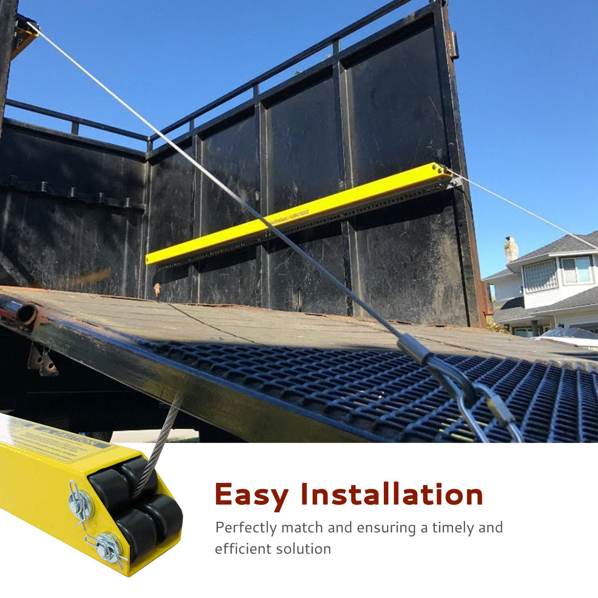 Creative.C installed on trailer tailgate demonstrating smoother lift operation