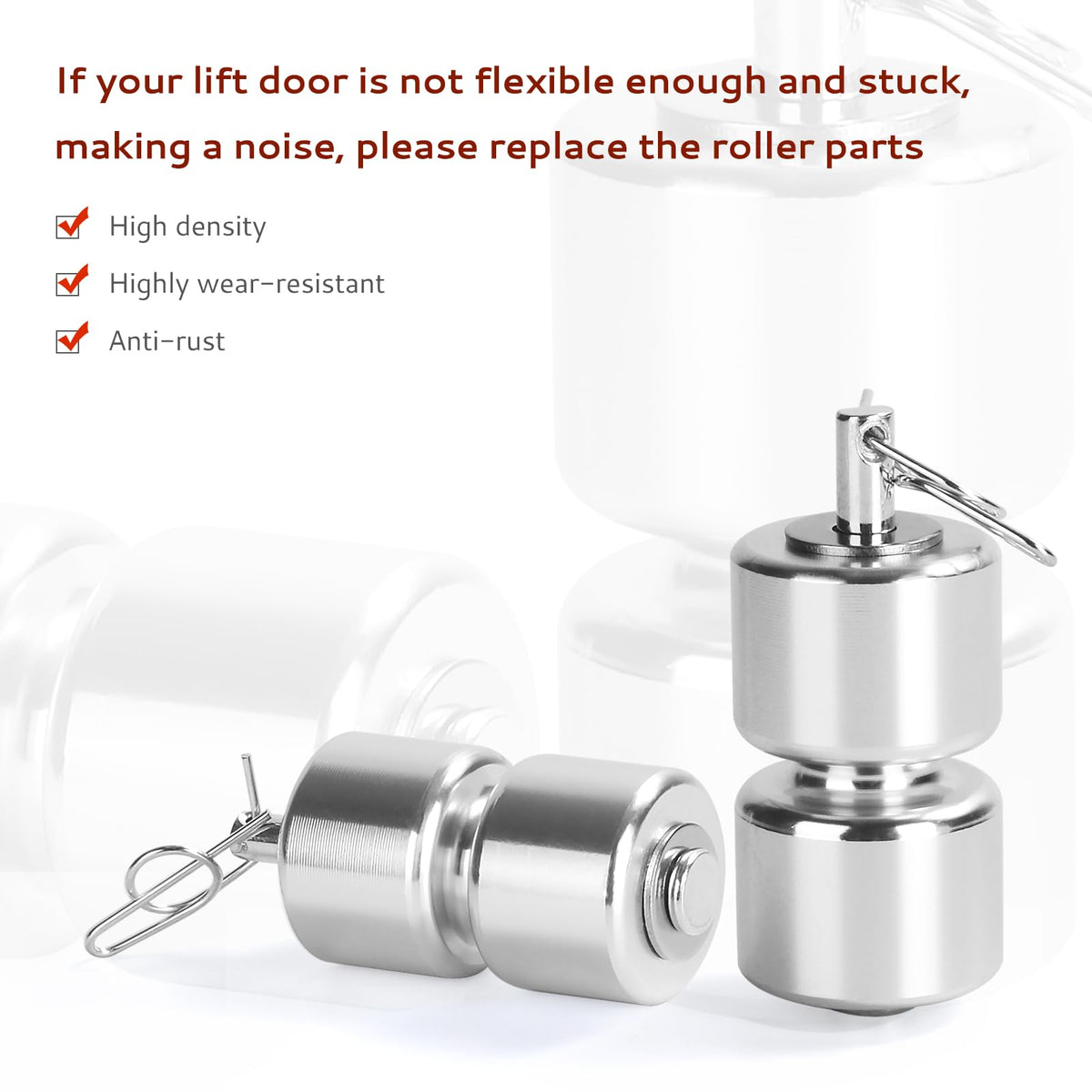 Creative.C aluminum roller with 1/4" clevis pin and washer showing smooth pivot and reduced friction