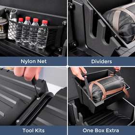 CreekT accessory kit laid out demonstrating included organizers for tidy storage