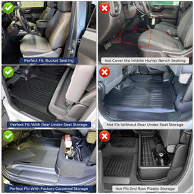 CreekT mat aligning with factory seat anchors for secure, no‑trim fit