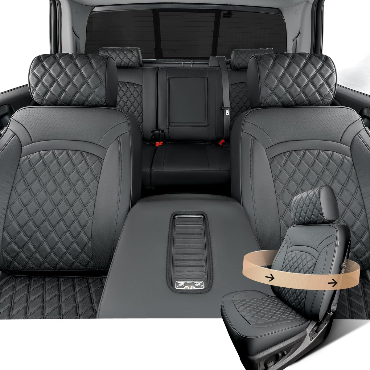 CreekT front seats fitted showing full protection