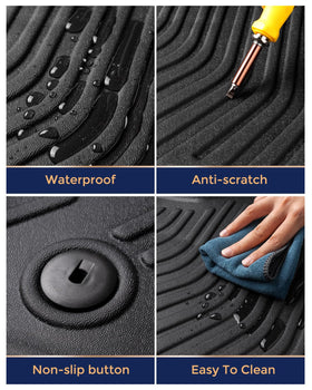 CreekT mats in outdoor lifestyle scene conveying rugged all-weather use