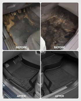 CreekT rear footwell Crew Cab mat showing coverage and easy cleaning
