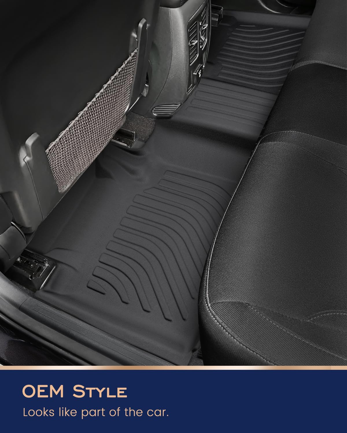 CreekT rear mats covering bench area providing complete floor protection