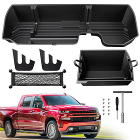 CreekT front view of under seat storage showing clean fit and added hidden capacity