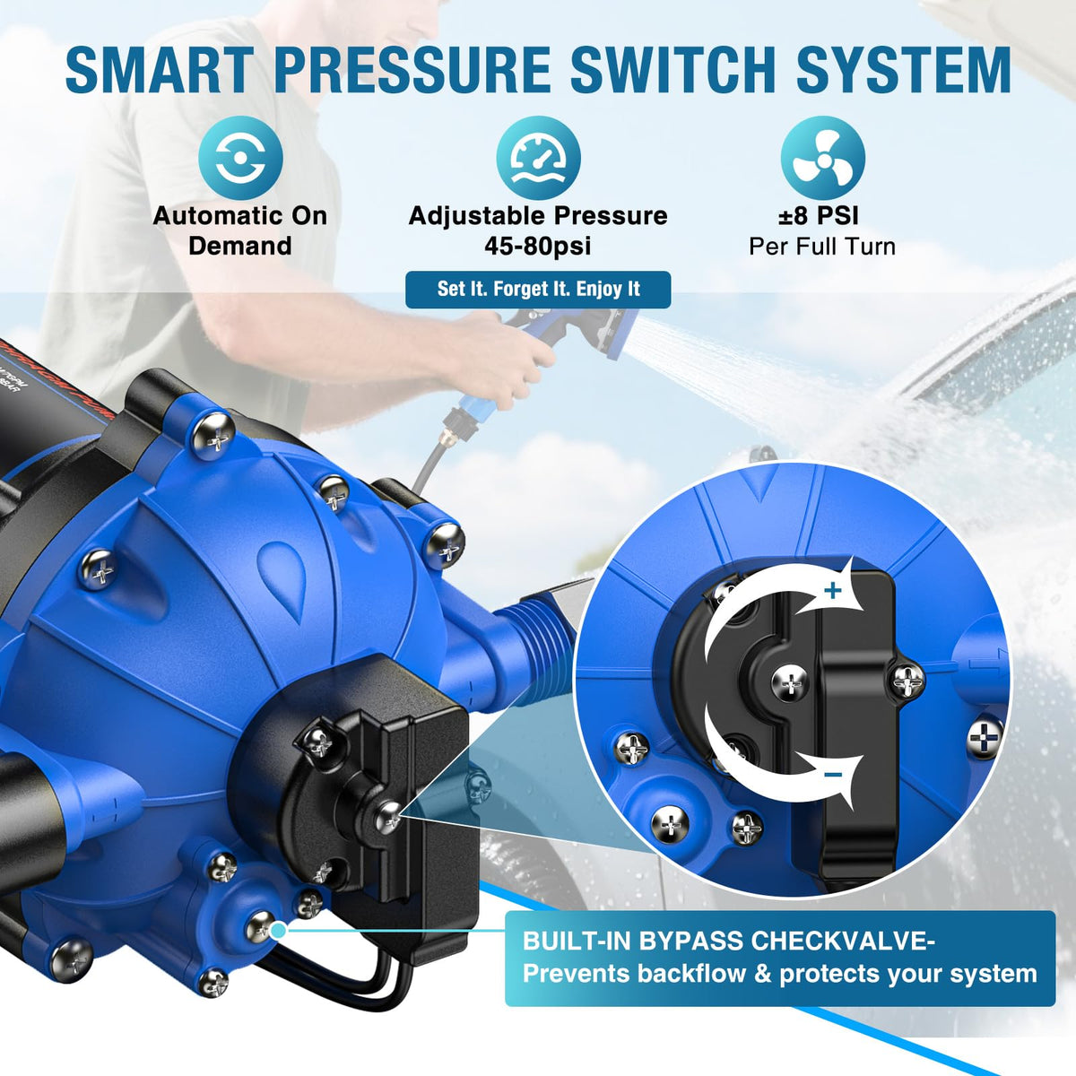 CRESTWAVE anti-vibration feet reducing noise and system wear