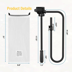 CRESTWAVE pump next to a gallon jug showing compact size and easy handling advantage
