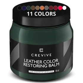 CREVIVE front jar of green recoloring balm showing label and size, easy identification benefit