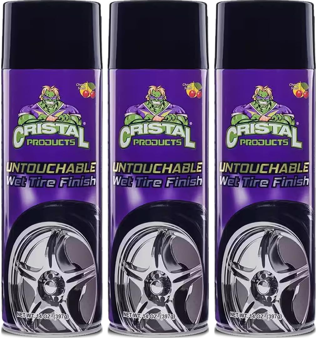 Cristal Products bottle front packaging showing label and glossy finish benefit