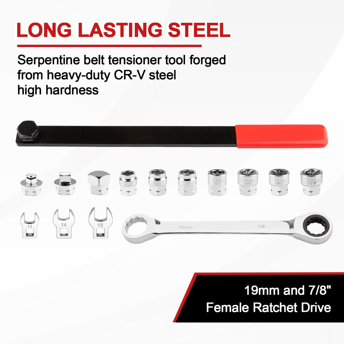 Crizendo adapters and engraved markings emphasizing quick size identification