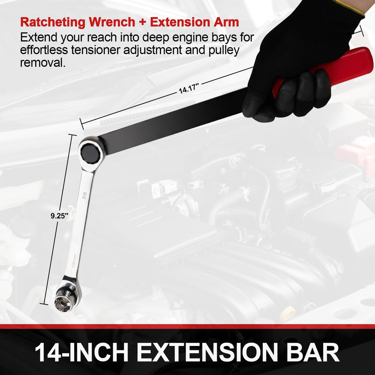Crizendo ratcheting wrench detail showing ergonomic grip and control