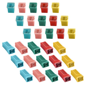CrocSee assorted fuses spread by amperage demonstrating quick selection and color coding