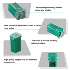 CrocSee fuse installed in vehicle fuse holder demonstrating correct fit and protection