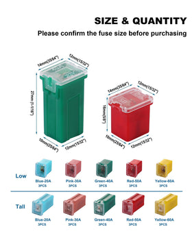 CrocSee low profile versus standard fuse comparison showing fit options and compatibility