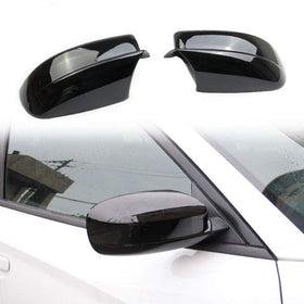 crosselec front view of bright black mirror cover showing precise fit and improved look