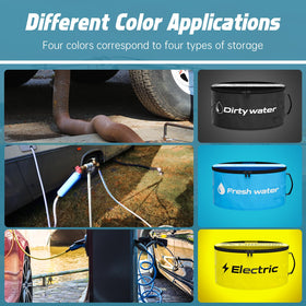 CROSSHIP bag hanging on RV ladder with hook strap for off-ground drying advantage