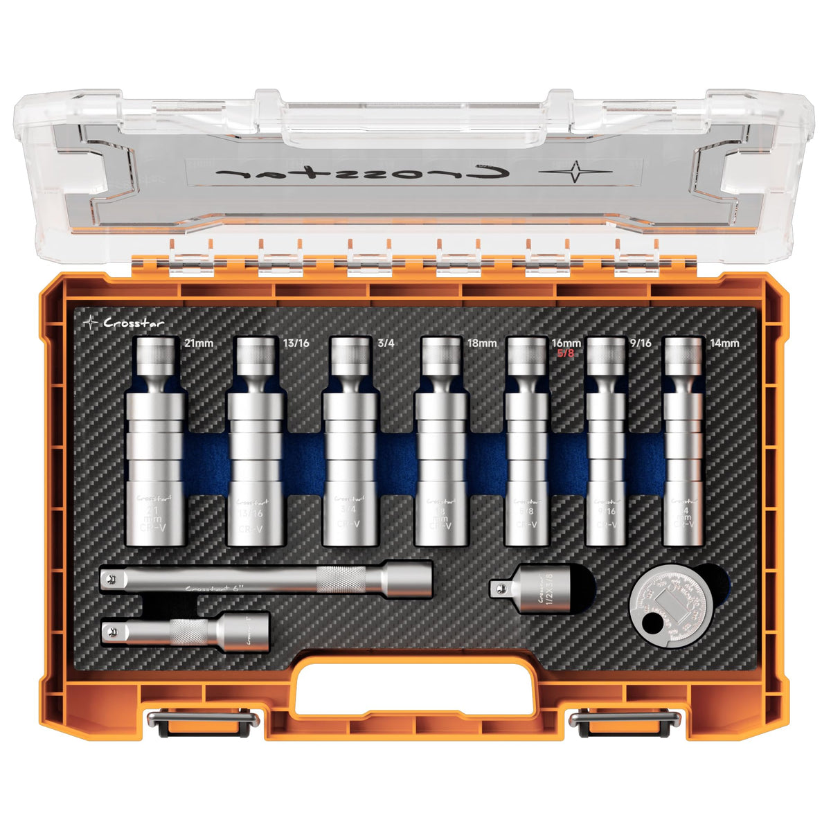 Crosstar front packaging showing full 11-piece kit and case for quick identification and portability