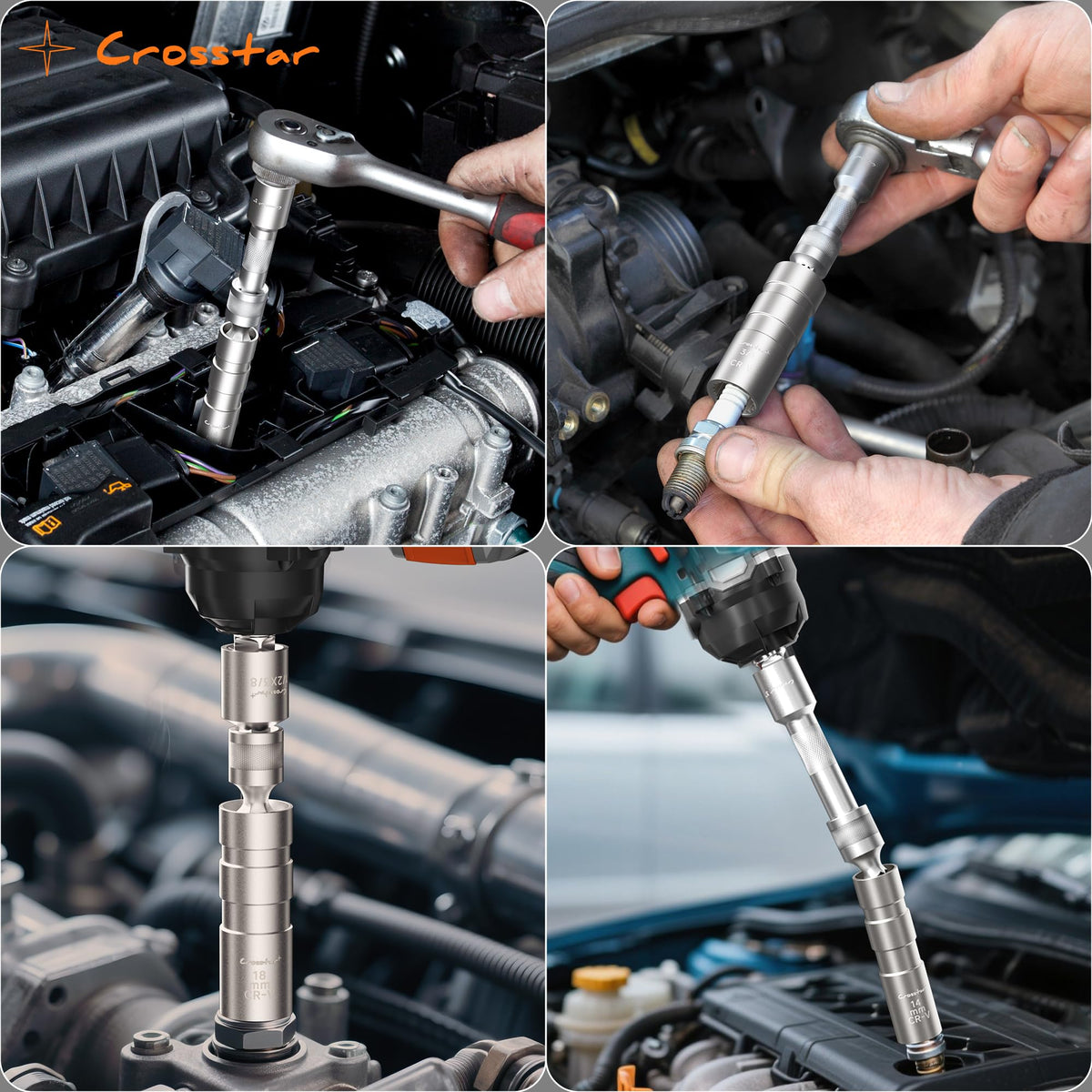 Crosstar on workbench next to ratchet showing practical setup for DIYers and professional mechanics