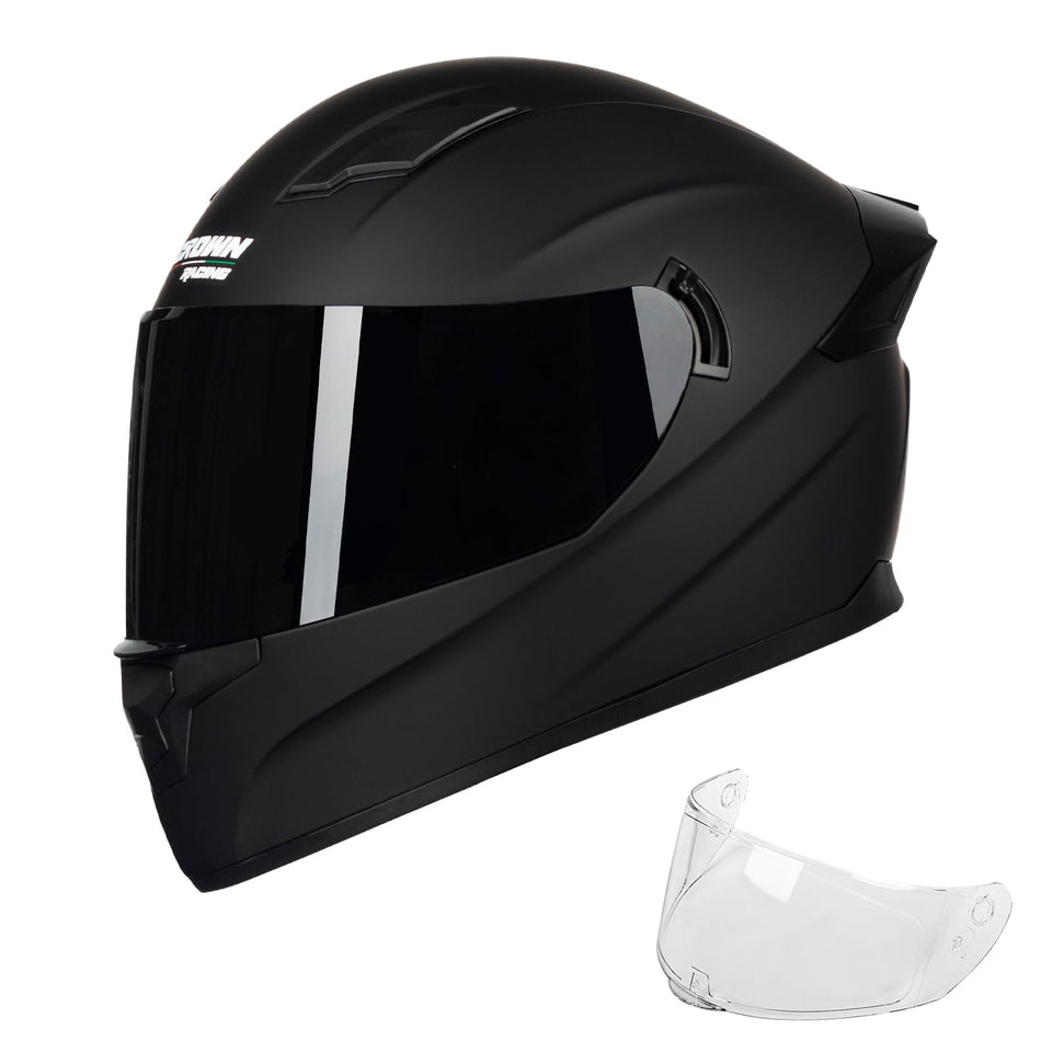 Crown Racing F-700 front view showing full-face coverage and aerodynamic shape benefits