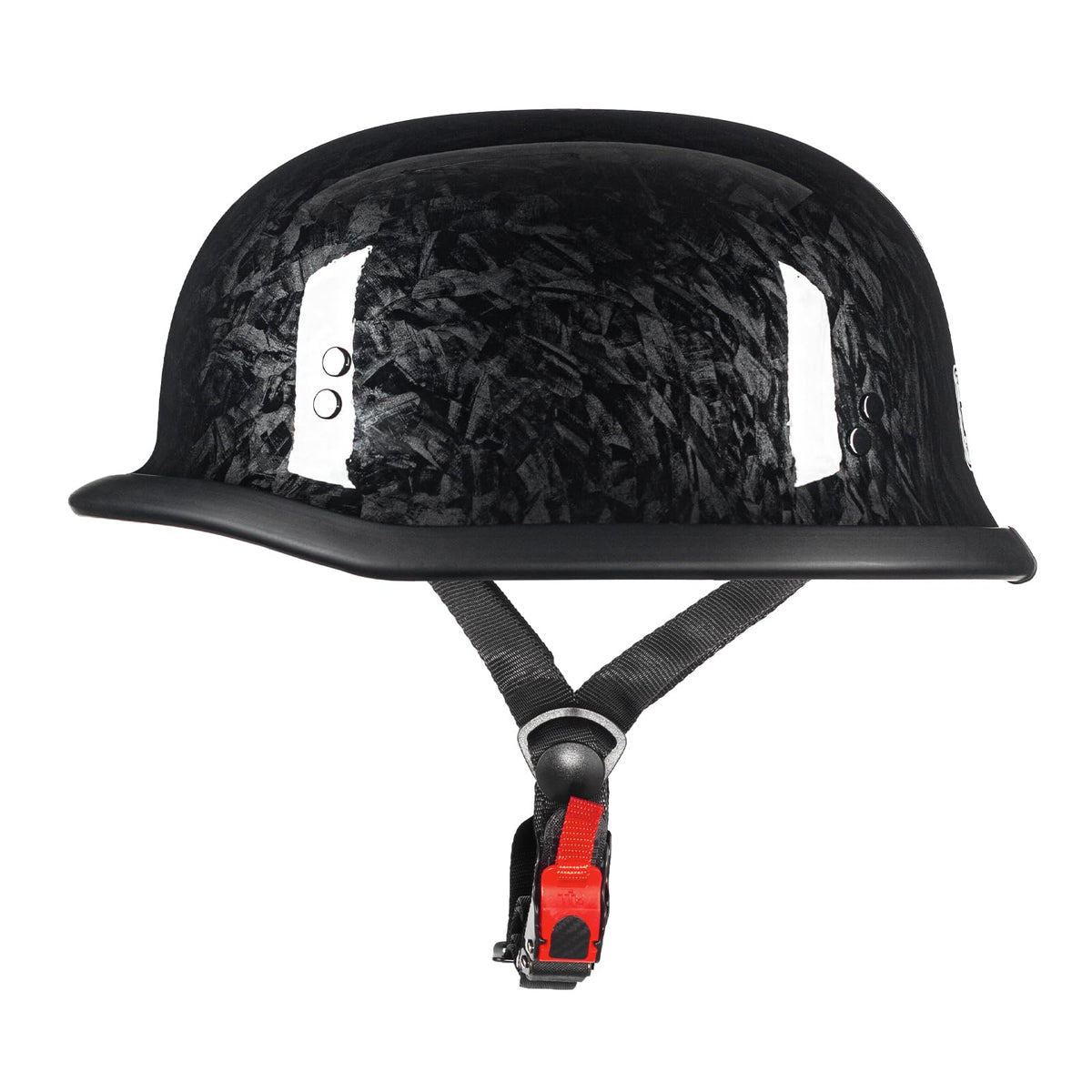 Crown Racing helmet placed beside ruler for scale showing available size range