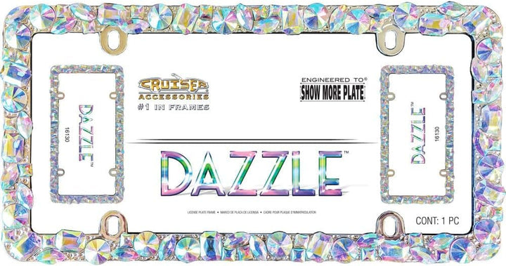 Cruiser Accessories front packaging showing dazzle chrome frame and branding, boosts curb appeal