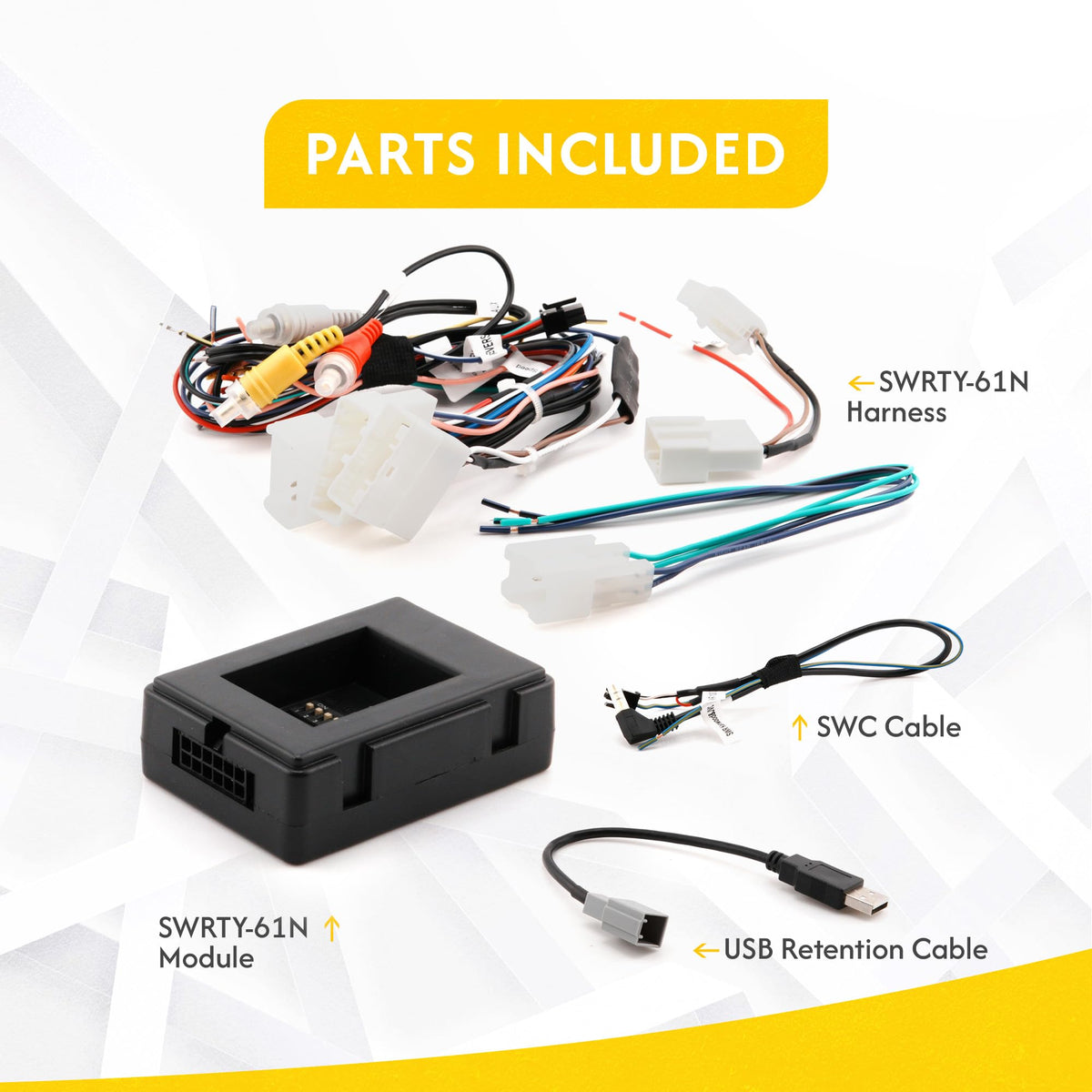 Crux SWRTY-61N installed in Toyota dashboard preserving camera and steering controls