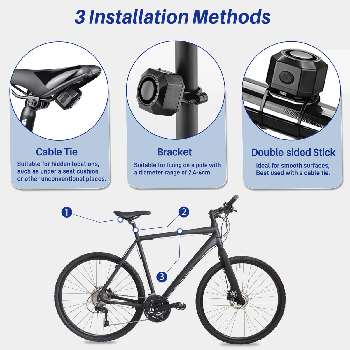 Cruxer mounted on a bike seatpost, brand protecting the bicycle