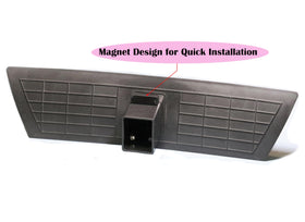 Crvicv hitch cover close-up of magnet assembly offering tool-free security