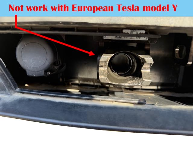 Crvicv hitch cover on parked Model Y in lifestyle scene improving aesthetics
