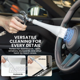 CrysGuard cleaning engine bay reaching tight spaces to remove dust and grime