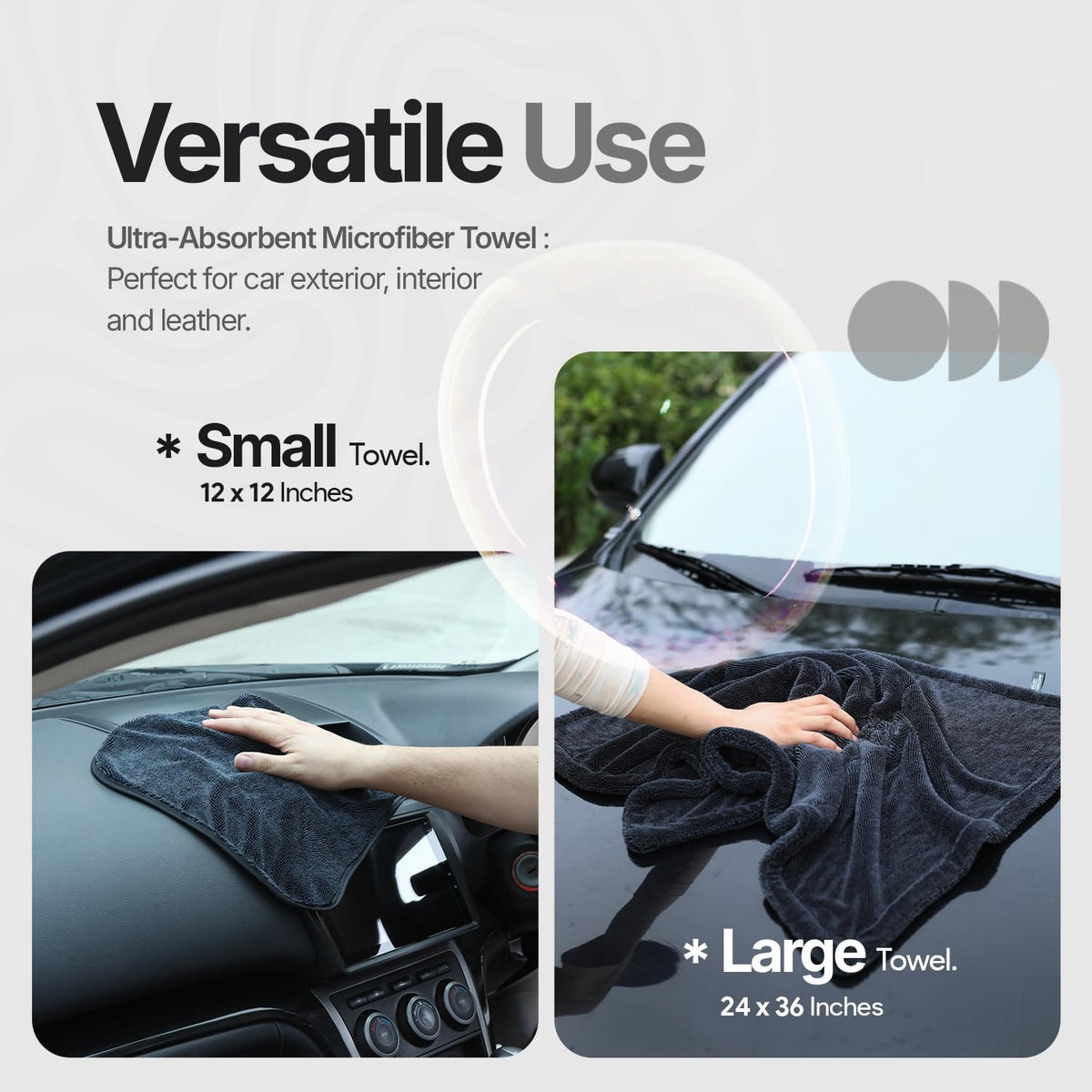 Crystal Clean folded towel set showing durable, ready-to-use storage