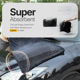 Crystal Clean towel drying car roof for streak-free, efficient results