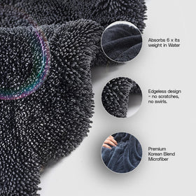 Crystal Clean 12x12 cloth for glass providing clear, lint-free visibility