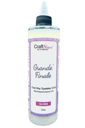 CrystaLac front label on 12oz gloss bottle showing product name and benefit