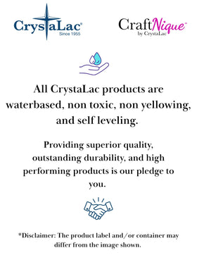 CrystaLac applied on a tumbler in a lifestyle scene showing glossy protection