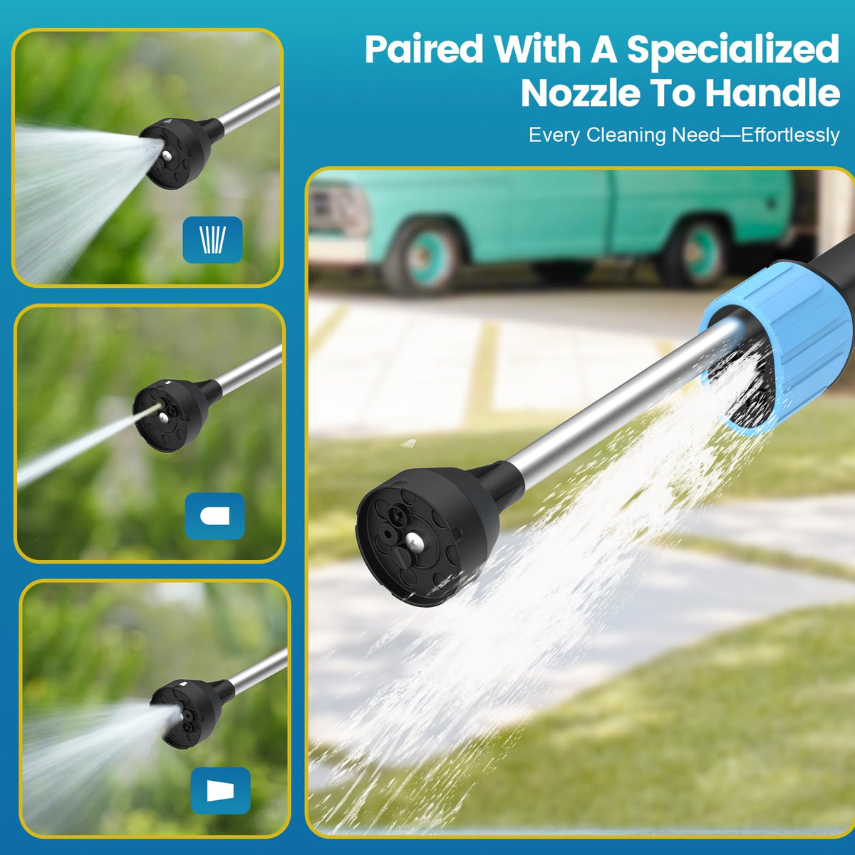 Crywag foam gun in use pre-soaking a car creating thick suds for easier cleaning