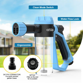 Crywag sprayer nozzle while adjusting settings for versatile spray patterns benefit