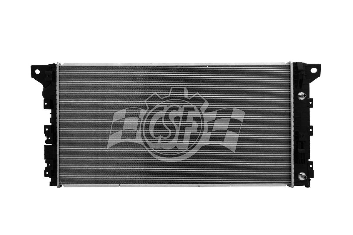 CSF radiator front view showing durable construction and improved cooling
