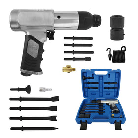 Csttler front view of air hammer showing tool profile and controls, clear operational benefit
