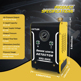 Csttler smoke machine in a garage diagnosing a vehicle, saving diagnostic time
