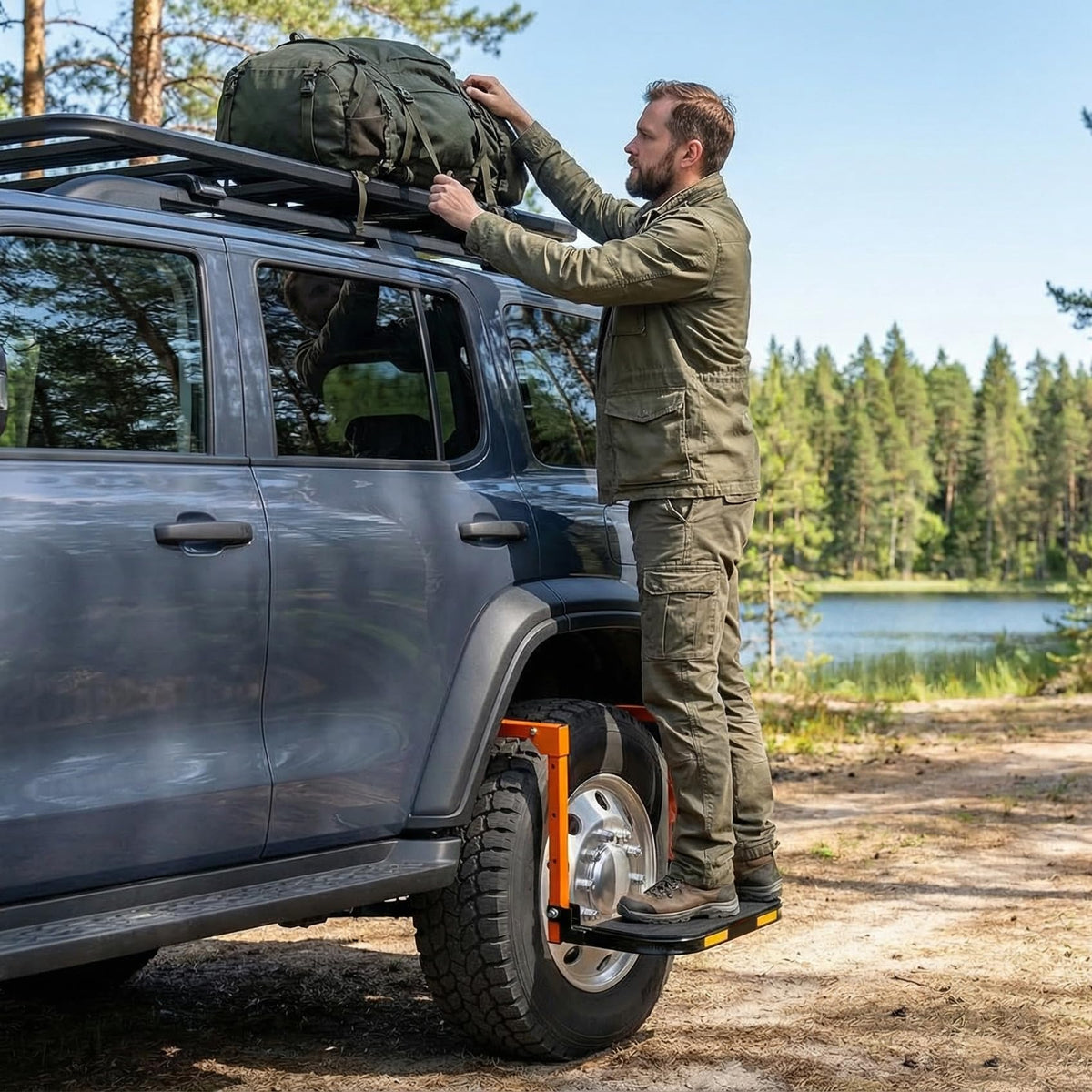 Csttler ribbed rubber platform detail gives improved wet traction