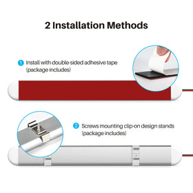 CT CAPETRONIX adhesive strips and stainless clips demonstrating secure mount