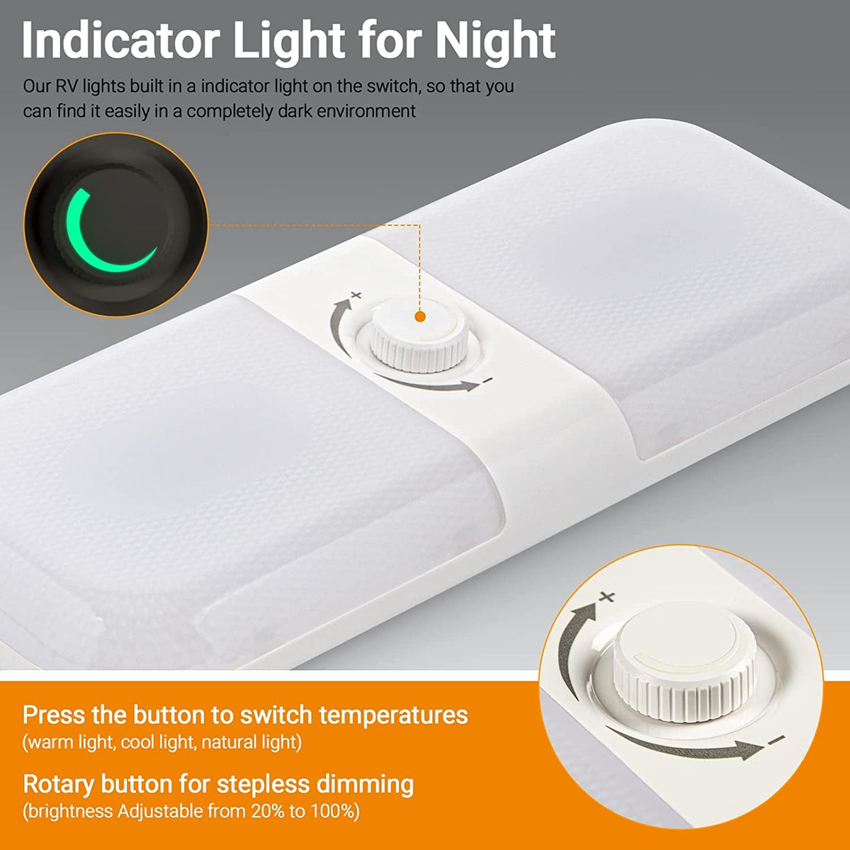 CT CAPETRONIX fixture held in hand to show compact size and easy install