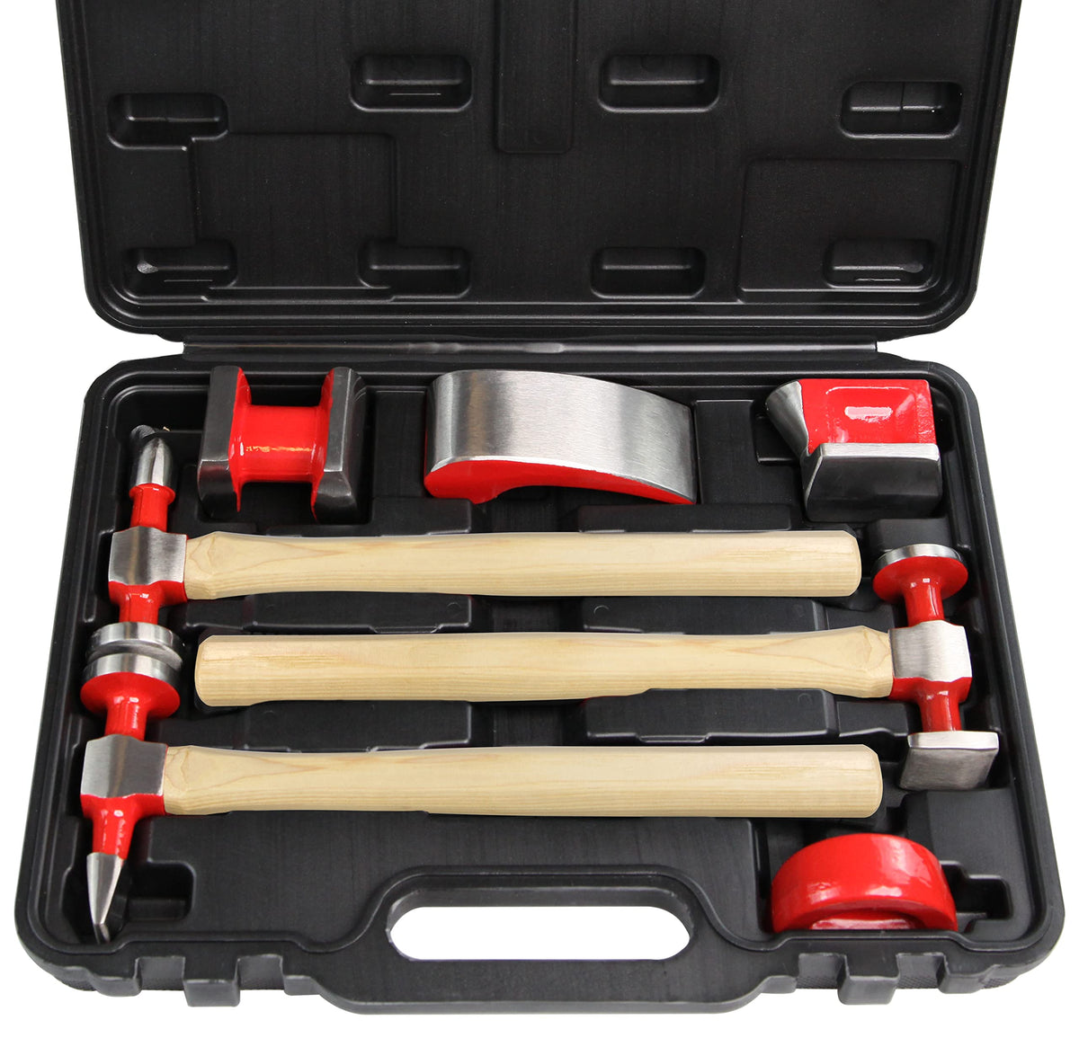 C&T front view of open carrying case showing full tool set for organized storage