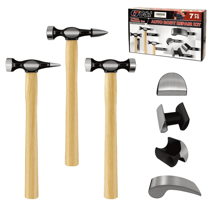 C&T kit front packaging showing full seven-piece set and case, durable and portable