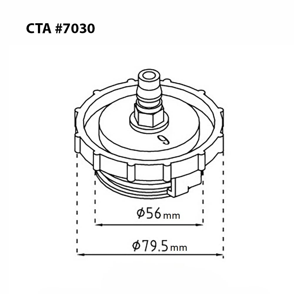 CTA Tools 7030 nitto fitting detail showing quick-connect for fast attachment