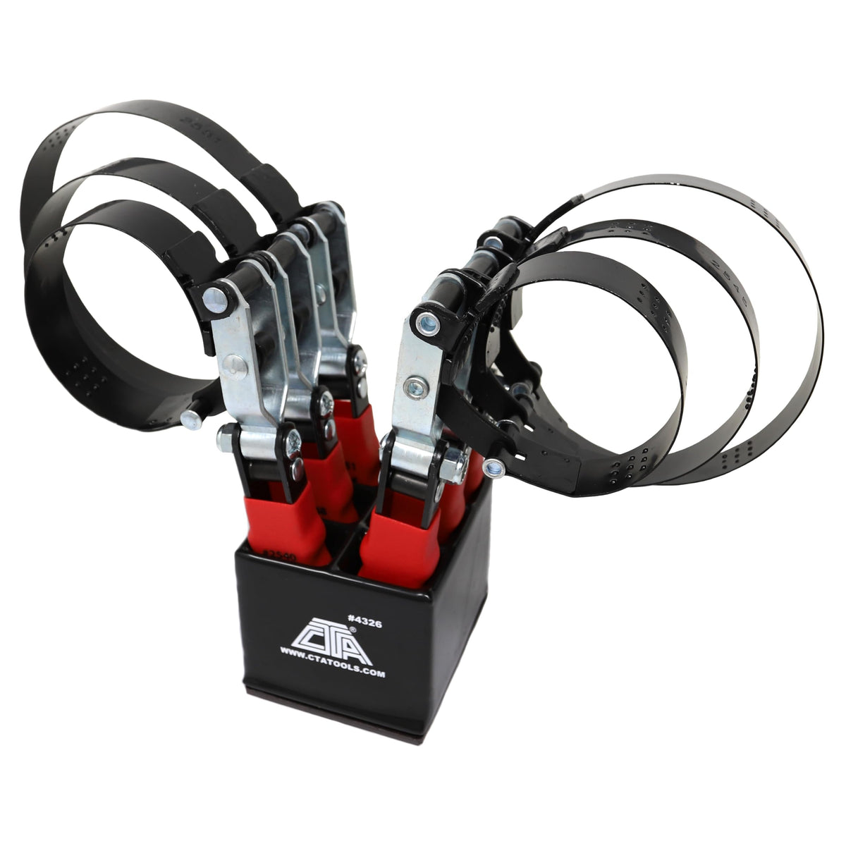 CTA Tools oil filter wrench kit on magnetic stand keeps wrenches organized and accessible