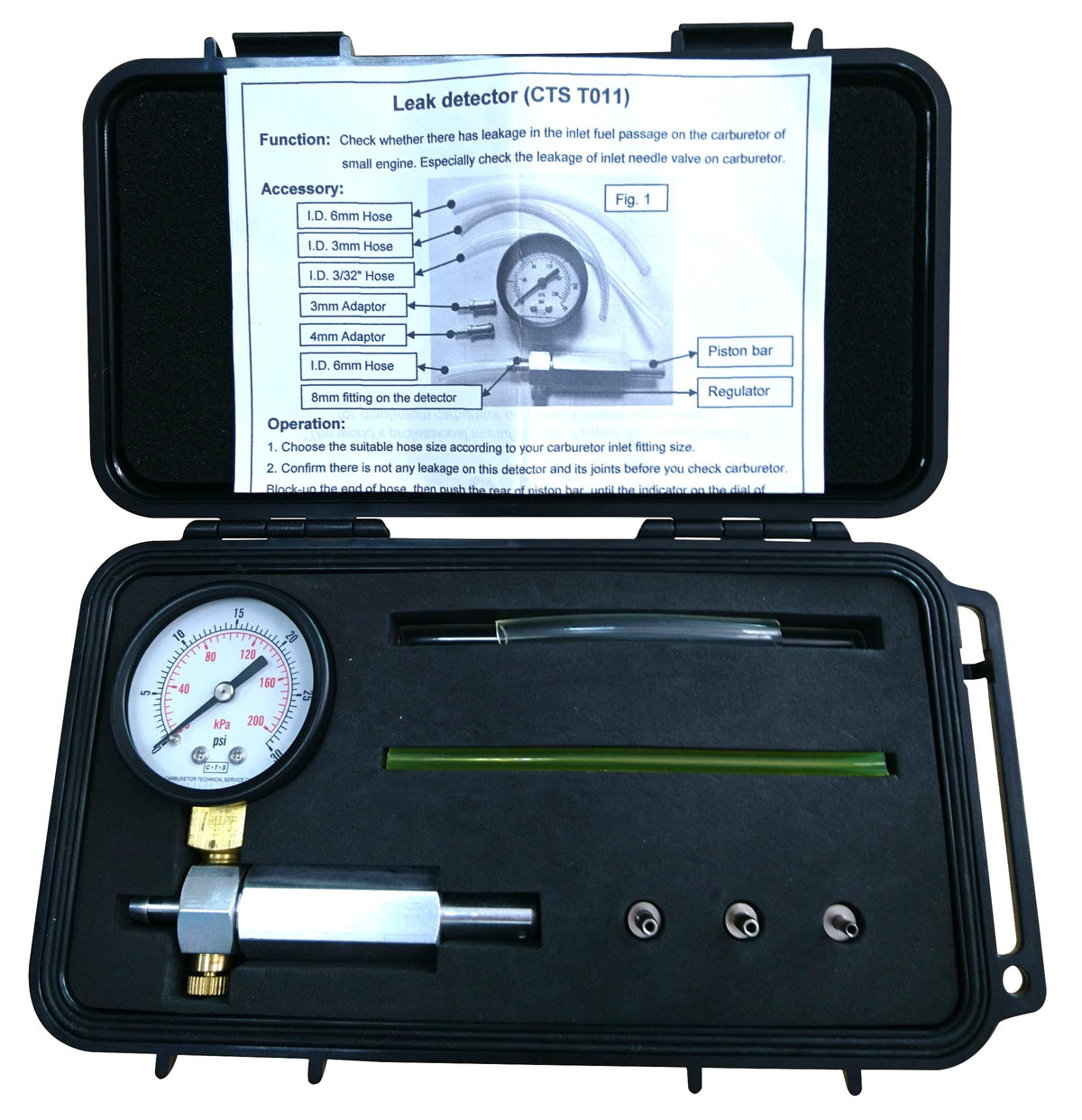 C·T·S close-up of gauge dial with clear markings aiding accurate tests
